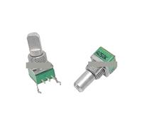 1pcs RD901F 09 Type Potentiometer Single-Unit Horizontal 3 Pins B10K B20K B100K A250K Axial Length 15mm D Half Shaft(A250K)