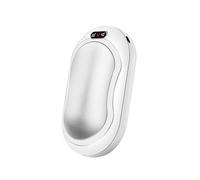 1Pcs Rechargeable Hand Warmer, Portable USB Hand Warmer Power Bank Electronic Pocket Heater with 3 Heat Settings for Men Women (Grey)