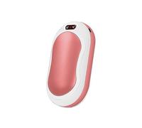 1Pcs Rechargeable Hand Warmer, Portable USB Hand Warmer Power Bank Electronic Pocket Heater with 3 Heat Settings for Men Women (Rose Gold)