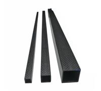 1Pcs Rectangle 3K Full Carbon Fiber Square Tube Glossy Surface High Strength Pipe Length 500mm OD 10mm 15mm 20mm 22mm 25mm 30mm(10x10x8mm)