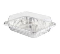 1Pcs Rectangular Aluminium Food Container with Lid, 320 x 265 x 60mm