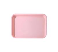 1Pcs Rectangular Plastic Serving Tray 24.5cmx18cm Pink Plastic Organizer Tray for Restaurant, Hotel, Home