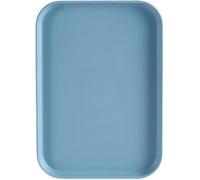 1Pcs Rectangular Plastic Serving Tray 24cmx17.3cmx1.5cm Light Blue Plastic Organizer Tray for Home, Hotel, Restaurant