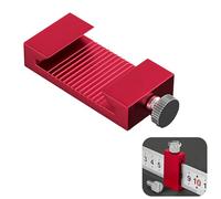 1PCS Red 29mm Carbon Steel Ruler Positioning Block, Adjustable Rulers Limit Block for Accurate Woodworking and Craft Projects, Portable Ruler Stop Fence Tool for Precise Line Marking Use