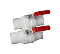 1PCS red Anti-Slip Handle PVC Ball Valve 20mm to 110mm Inner Diameter 2-Way Sliding end Water Cut-Off Flow Control Valve(Inner Diameter_90MM)