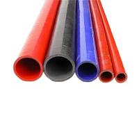 1PCS Red, Blue, Black Reinforced High Temp Straight Silicone Intercooler Tube Pipe Coolant Hose/air Intake Pipe/Water Hose ID16-120mm Plastic Tubing(Red,1000MM_ID 32MM)