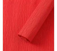 1Pcs Red Crepe Paper, 25x250cm Crepe Paper Roll for DIY Crafts Flowers Making