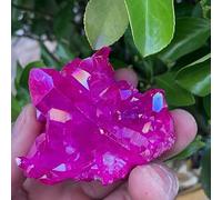 1pcs red Flame Aura Quartz Crystal Cluster Ornaments Gemstone Stone