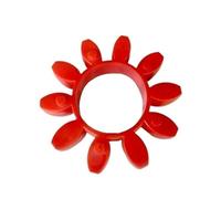 1pcs Red Flexible GR Rubber Coupling Buffer - High Temp & Oil Resistant Plum Blossom Coupling Element for Mechanical Equipment(80x38x18mm)