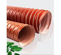 1pcs Red High-Temperature Resistant Silicone Duct Hose 4M - Ultra-Flexible HVAC & Exhaust Solution (25mm-450mm)(40mmx4m)