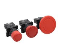 1PCS Red Mushroom Emergency Stop Switch XB2-ES542 XB2-ES442 XB2-ES642 22mm NC N/C Push Button Switch 600V 10A(642)