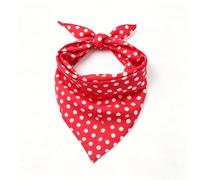 1Pcs Red Polka Dot Dog Bandana for Small Medium Dogs,Washable Dog Bandanas Kerchief Dog Triangle Bibs Scarf Adjustable Cotton Bibs Sarf Clothing & Accessories for Dogs Neck Circumferences 25-48 cm