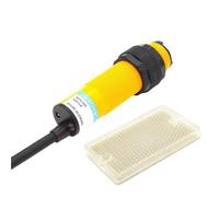 1PCS Reflective Photoelectric Switch E3F-R2NK Reflex Light Barrier DC NPN NO NC Detection Distance 2M Sensor with Reflective Plate(DC 3WIRES NPN NC)