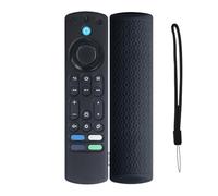 1PCS Remote Control Case Cover Compatible for Fire TV 4K Stick Max, Smart TV Remote Control Soft Silicone Sleeve Shell Holder with Hanging Rope(Case Only) (Black)