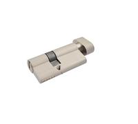 1pcs Replacement Door Lock Cylinder for Home Interior Anti-Theft Doors - Keyed Zinc Alloy Lock (60-80mm) with Brass Keys(Silver,60mm)