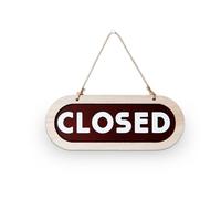 1Pcs Reversible Open Closed Sign, Double Sided Wooden Hanging Open and Closed Signs for Shops, Store Status Indicator with Rope Hanger for Shop Windows and Business Doors
