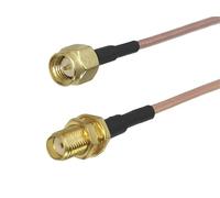 1Pcs RG316 SMA Male Plugs To Female Jack Bulkhead Connector Coaxial Jumper Pigtail Cable(4inch (10CM))