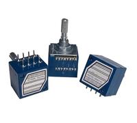 1PCS RH2702 Resistance stepping Dual-unit Rotentiometer A50KX2 A100KX2 A250KX2 8pins ALPS RK27 Floral Axis 25mm(250K OHM)