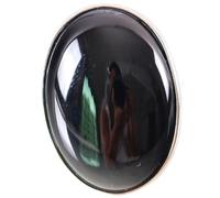 1Pcs Ring Multi Colors Jewelry for Women Men Natural Stone Oval Bead Amazonite Carnelian Onyx Opal Adjustable Finger Ring,Black Agate,Resizable