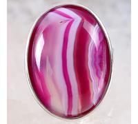 1Pcs Ring Multi Colors Jewelry for Women Men Natural Stone Oval Bead Amazonite Carnelian Onyx Opal Adjustable Finger Ring,Purple Veins Agate,Resizable