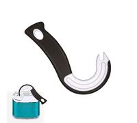 1PCS Ring Pull Can Opener Aid J Shaped Ring Pull Can Opener Black Ring Pull Opener Without Harming Nails Can Openers for Arthritic Hands Kitchen Aid Opener Manual Pull Helper for Elderly Weak Hands