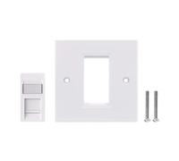 1pcs RJ45 Socket Cat6, Ethernet Socket, Single Ethernet Faceplate, RJ45 Network Wall Plate 1 Port with Keystone Jack, for Ethernet Cable Installation