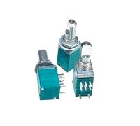 1pcs RK097 Potentiometer Metal Shaft B10K 103 Multi-ganged Dual-unit Rotary switch Single-shaft 15mm Flat NWPNLXEA