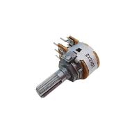 1pcs RK163 B10KX2 Audio Dual-unit Rotary Potentiometer 16-type B10K 6Pins 20mm Half shaft NWPNLXEA