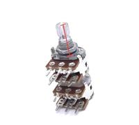 1PCS RK163 Flower axis 15mm 12PIN B50KX4 Audio 4 Channels Volume Potentiometer WH148 B50K NWPNLXEA