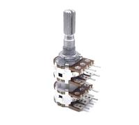 1PCS RK163 Flower axis 25mm 12PIN B50KX4 B100KX4 Audio 4 Channels Volume Potentiometer WH148(100K Ohm)