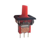 1pcs Rocker Switch AC250V/2A 125V/5A R8016 SPDT 3 Positions on-off-on 3 Toggle Switch T80-R 3 pin Red handle NWPNLXEA