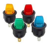 1PCS Rocker Switch ON-OFF 12V 220V LED Illuminated Lamp With Specail Button Toggle Switches(Red,220V)