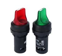 1PCS/ Rotary Knob Light Switch On Off 12v 220v Self-locked Latching Power Selector Switches with Fixation 2/3 positions VaneAims(Latching-RED,2NO_3 POSITION_12V)