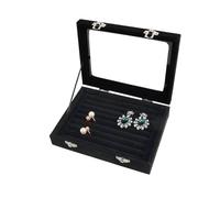 1pcs Rrings Box Jewelry Display Casket for Ring | Storage Organizer Ring Earrings Box Case Jewelry Box(Black)