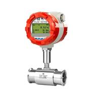 1pcs RS485 Water Turbine Flowmeter 1 2 Inch Clamp Sanitary Type Liquid Water Flow Meter(DN15)