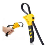 1pcs Rubber Strap Wrench - Multi-Purpose Adjustable Wrench Plumbing Tool, Heavy Duty Jar Opener for Pipes, Oil Filters, Shower Heads, Water Filters, Non-Slip Strap Grip（Yellow）