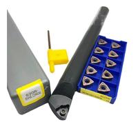 1pcs S12M-SWLCR06/S16Q-SWLCR06/S20R-SWLCR06/S25S-SWLCR06 Carbide Indexable Boring Bar Turning Tool Holder + 10pcs WCMX06T308 Carbide Inserts(S20R-SWLCR06-ACZ330)