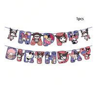 (1pcs) Sanrio Kuromi Party Supplies, Birthday Banner, Hanging Swirls For Kuromi Party Decorations,Kuromi birthday party decorations