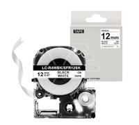 1Pcs Satin Ribbon Label Compatible with Printer Models SFR12SK SFR12PK SFR12SZ SFR12RZ SFR12KZ SFR12ZK LW-300 LW400 for Part Number SFR12SK SFR12PK SFR12SZ SFR12RZ SFR12KZ SFR12ZK(Black on White)