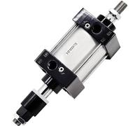 1pcs SCJ32 40 50 63 mm Bore Adjustable Stroke Aluminum Alloy Double Acting Piston Tools Standard Air Pneumatic Cylinder(Stroke 50-50mm,Bore 63mm)