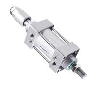 1pcs SCJ32*50/75/100/125-50-S Standard Air Pneumatic Cylinder Adjustable Pistons Double Rod Reset Seal Dust-Proof(Stroke 0-25mm,SCJ40 (Bore 40mm))