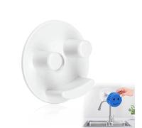 1PCS Scrub Sponge Holder for Daddy Mommy Compatible with Scrub Daddy Sponge for Scrub Mommy White Funny Round Smiley Sponge Holder with Suction Cups for Kitchen and Bathroom (Sponges Not Included)