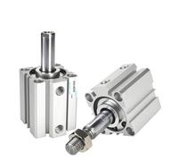 1pcs SDA100-S-B Bore 100mm Stroke 5 to 100mm Female/Male Thread Air Pneumatic Cylinder Double Acting Compact Cylinder(ST 85mm,SDA100)