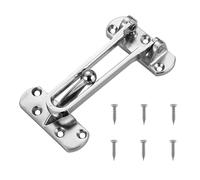 1Pcs Security Door Lock, Patio Door Security Lock, Easy to Install, Heavy Duty Door Security Lock for Home, Room, Hotel, Apartment Reinforced Door Stop to Prevent Forced Entry (Silver)