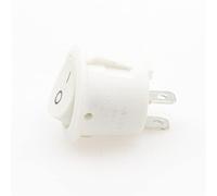 1Pcs Self-Locking Round Type Switch AC 6A/250V 10A/125V 2P ON-Off SPST 2 Pin Circle Rocker Switch (Color : 1)(3)