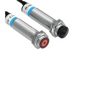 1pcs Sensor Through-beam M12 Series 10-30V NPN PNP Visible Spot 2mm Sensing Distance 25M Adjustable(PNP NO)