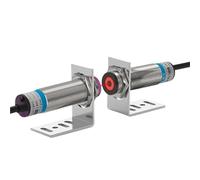 1pcs Sensor Through-beam M18 Series 10-30V NPN PNP Visible Spot 2mm Sensing Distance 30M Adjustable(PNP NC)