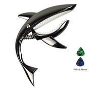 1PCS Shark Guitar Capo for Acoustic and Electric Guitar, Zinc Alloy Sound Clip for 6 String Guitar (Black)