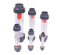 1pcs Short LZS-15/25/32/40/50 60 100 160 250 400 600 1000 LPH Plastic Piping Liquid Float Flowmeter Water Flow Meter Rotameter(Female Thread,DN25 100-1000LPH)