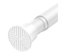 1PCS Shower Curtain Pole 76-160cm Extendable Curtain Poles White Adjustable Spring Tension Rod Tension Rods for Curtains Shower Pole for Bathroom, Kitchen and Bedroom